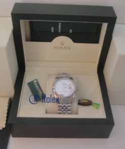 Alternative view of rolex replica datejust white roman orologio imitazione