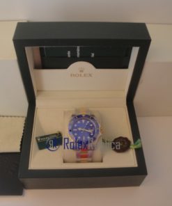 Alternative view of rolex replica submariner acciaio oro blue dial orologio replica copia imitazione
