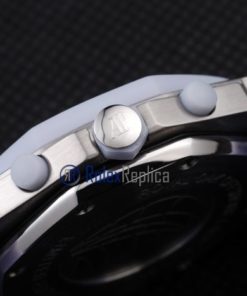 Alternative view of audemars piguet replica chrono offshore white strip rubber-b imitazione copia