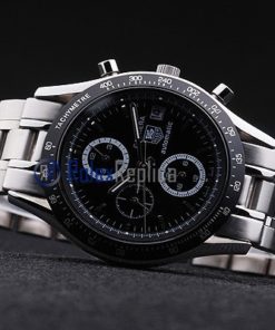 Alternative view of Tag-heuer replica carrera chrono acciaio black dial imitazione copia