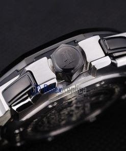 Alternative view of audemars piguet replica chrono offshore acciaio alinghi team black strip rubber imitazione copia