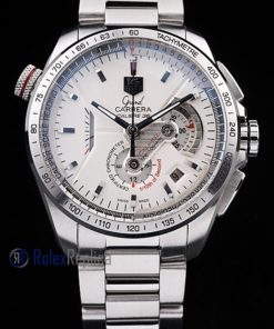 Alternative view of Tag-heuer replica carrera calibre 36 chrono acciaio white dial imitazione copia