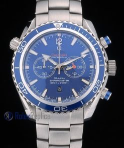 Alternative view of Omega replica seamaster co-axial chrono acciaio blue bezel imitazione copia