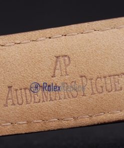 Alternative view of audemars piguet replica chrono ceramichon strip leather brown imitazione copia