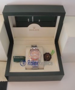 Alternative view of rolex replica pearlmaster acciaio yellow orange orologio imitazione