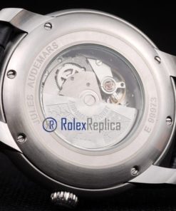 Alternative view of audemars piguet replica black dial strip leather imitazione copia