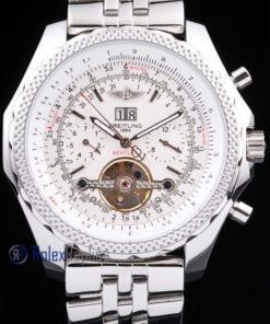 Alternative view of Breitling replica chrono acciaio navitimer tourbillon white dial imitazione copia
