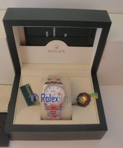 Alternative view of rolex replica datejust acciaio oro madreperla brillantini orologio imitazione