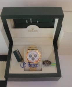Alternative view of rolex replica daytona crono oro giallo panda orologio replica copia imitazione