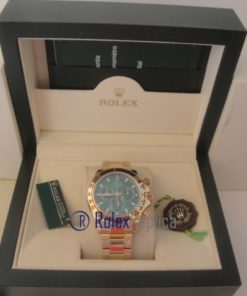 Alternative view of rolex replica daytona crono oro giallo green dial orologio replica copia imitazione