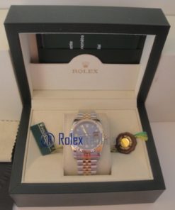 Alternative view of rolex replica datejust acciaio oro blu roman orologio imitazione