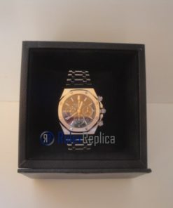 Alternative view of audemars piguet replica chrono royal oak blue dial imitazione copia