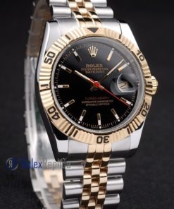 Alternative view of rolex replica turn-o-graph acciaio oro black imitazione orologio