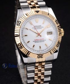 Alternative view of rolex replica turn-o-graph acciaio oro white imitazione orologio