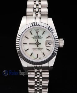 Alternative view of rolex replica datejust lady acciaio madreperla barrette orologio imitazione