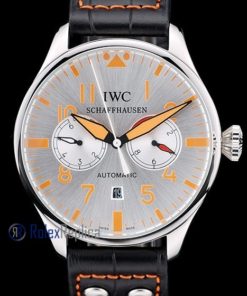 Alternative view of iwc replica 8 days power reserve argentèè strip leather orologio imitazione