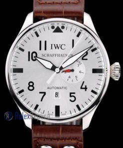 Alternative view of iwc replica 8 days power reserve acciaio white dial strip leather orologio imitazione