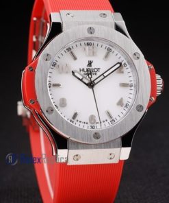 Alternative view of hublot replica big bang titanium white dial orange orologio copia