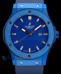 Alternative view of hublot replica big bang vendome ceramic blue orologio copia