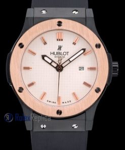 Alternative view of hublot replica big bang vendome rose gold white dial orologio copia