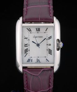 Alternative view of Cartier replica tank americaine acciaio strip leather cherry orologio imitazione perfetta