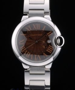Alternative view of Cartier replica ballon bleu acciaio brown dial orologio imitazione perfetta