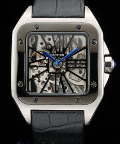 Alternative view of Cartier replica santos skeletron ceramichon strip leather orologio imitazione perfetta