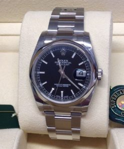 Alternative view of rolex replica datejust oyster black dial orologio imitazione
