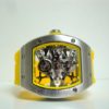 richard mille replica RM038 bubba watson skeletron yellow limited edition strip rubber-b