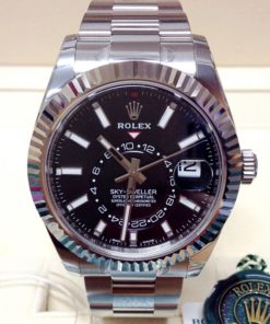Alternative view of rolex replica sky-dweller black dial 326934 stainless steel orologio replica
