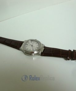 Alternative view of patek philippe replica nautilus acciaio white dial skeletron orologio replica