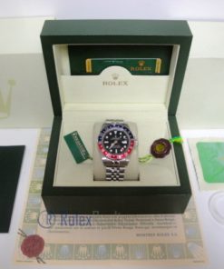 Alternative view of rolex replica GMT master II rosso blue classic jubilèè orologio replica