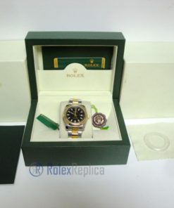 Alternative view of rolex replica datejust acciaio oro oyster black dial barrette orologio imitazione