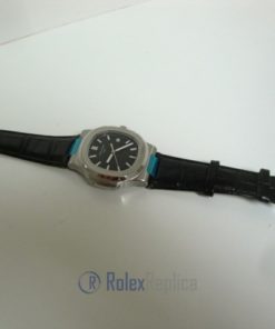 Alternative view of patek philippe replica nautilus acciaio black dial skeletron orologio replica