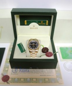 Alternative view of rolex replica daydate ll oro giallo black dial president orologio replica copia imitazione
