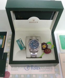 Alternative view of rolex replica datejust acciaio oyster blue dial orologio imitazione