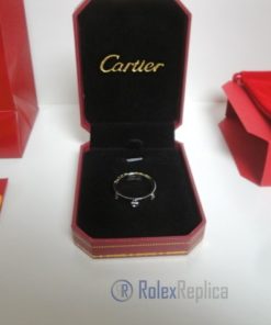 Alternative view of Cartier replica gioiello anello love white gold
