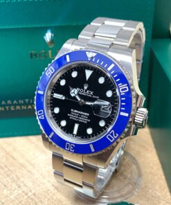Alternative view of rolex replica submariner 126619LB blue bezel 3135 clone movement